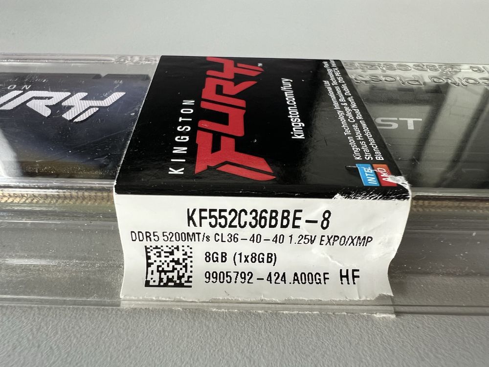 Нова Рам памет Kingston Fury Beast 8GB DDR5 5200