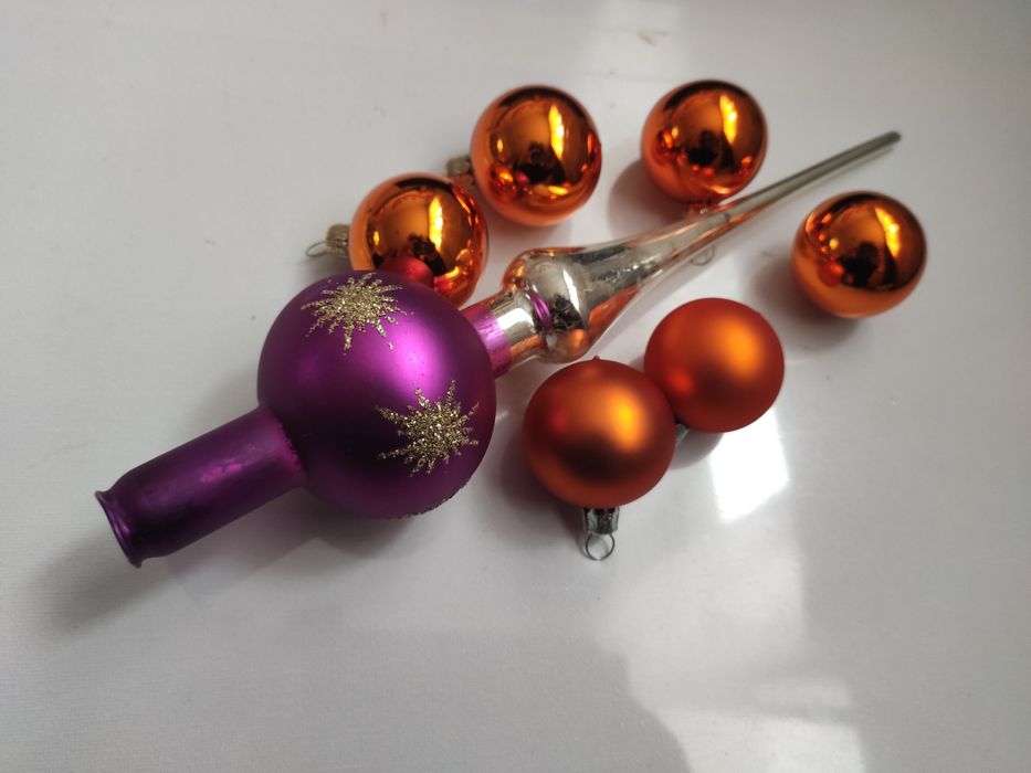 Vârf brad  sticla ornament vintage