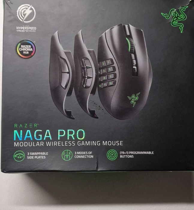 Mouse de gaming Razer - Naga V2 Pro, optic, wireless, negru