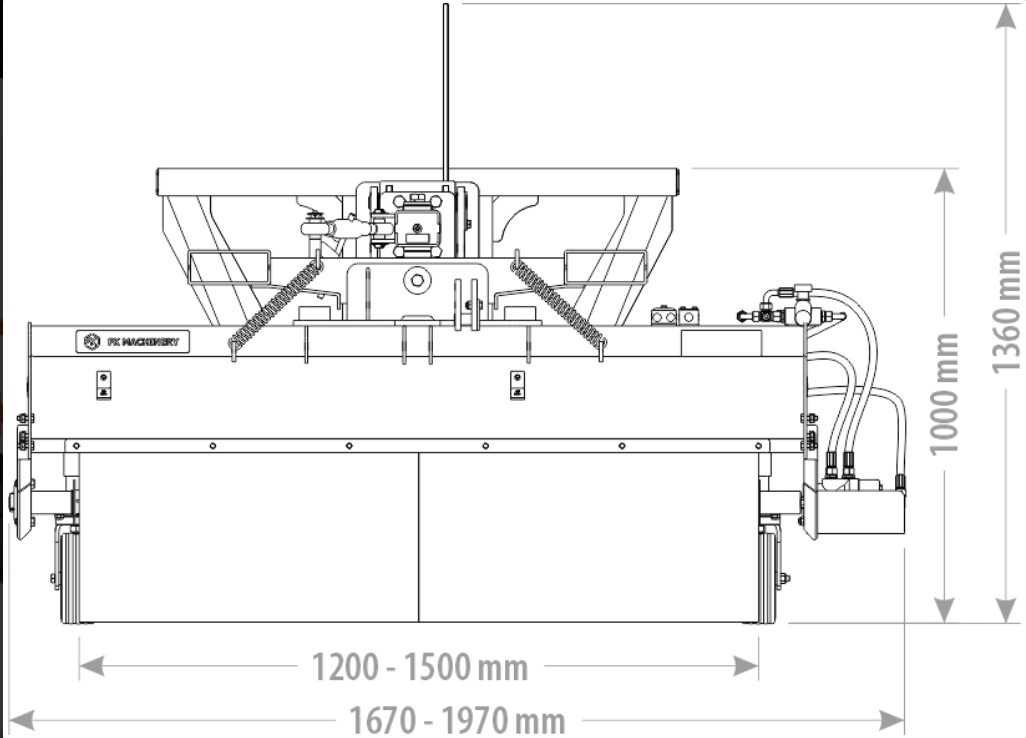 Măturător hidraulic 120-150 cm / SWEEPER MINI BASIC