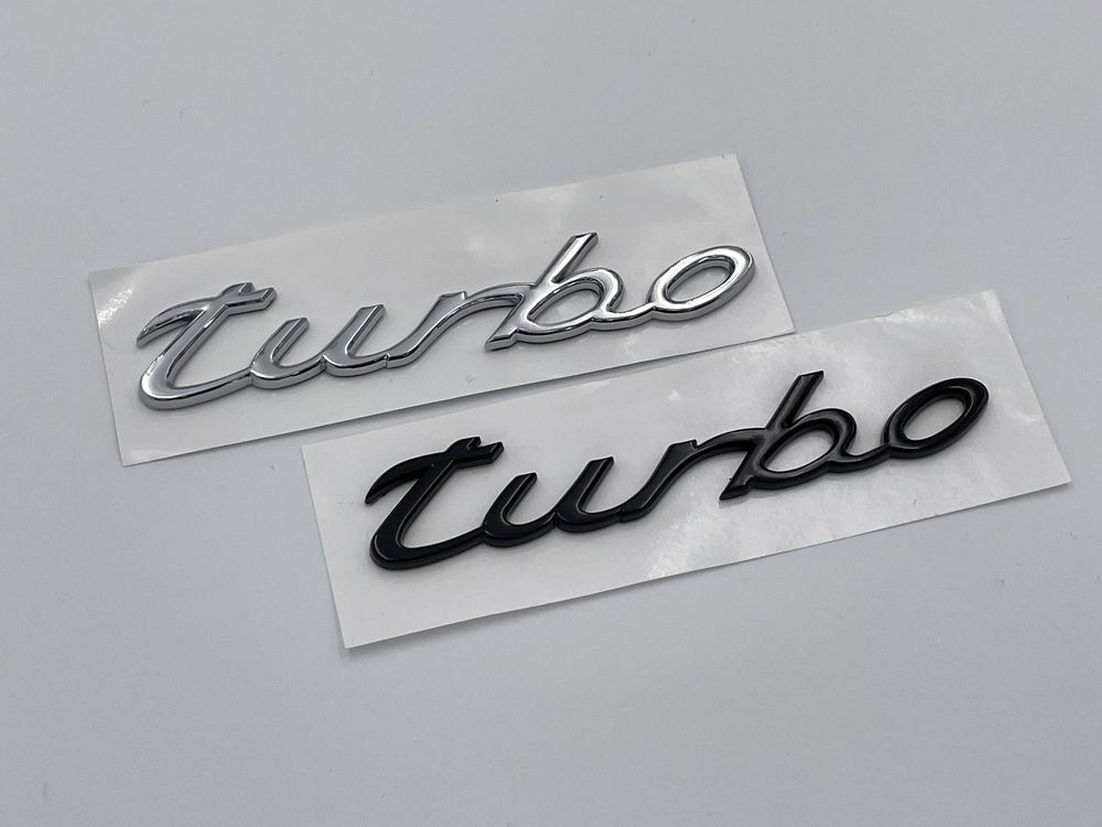 Emblema PORSCHE Turbo negru