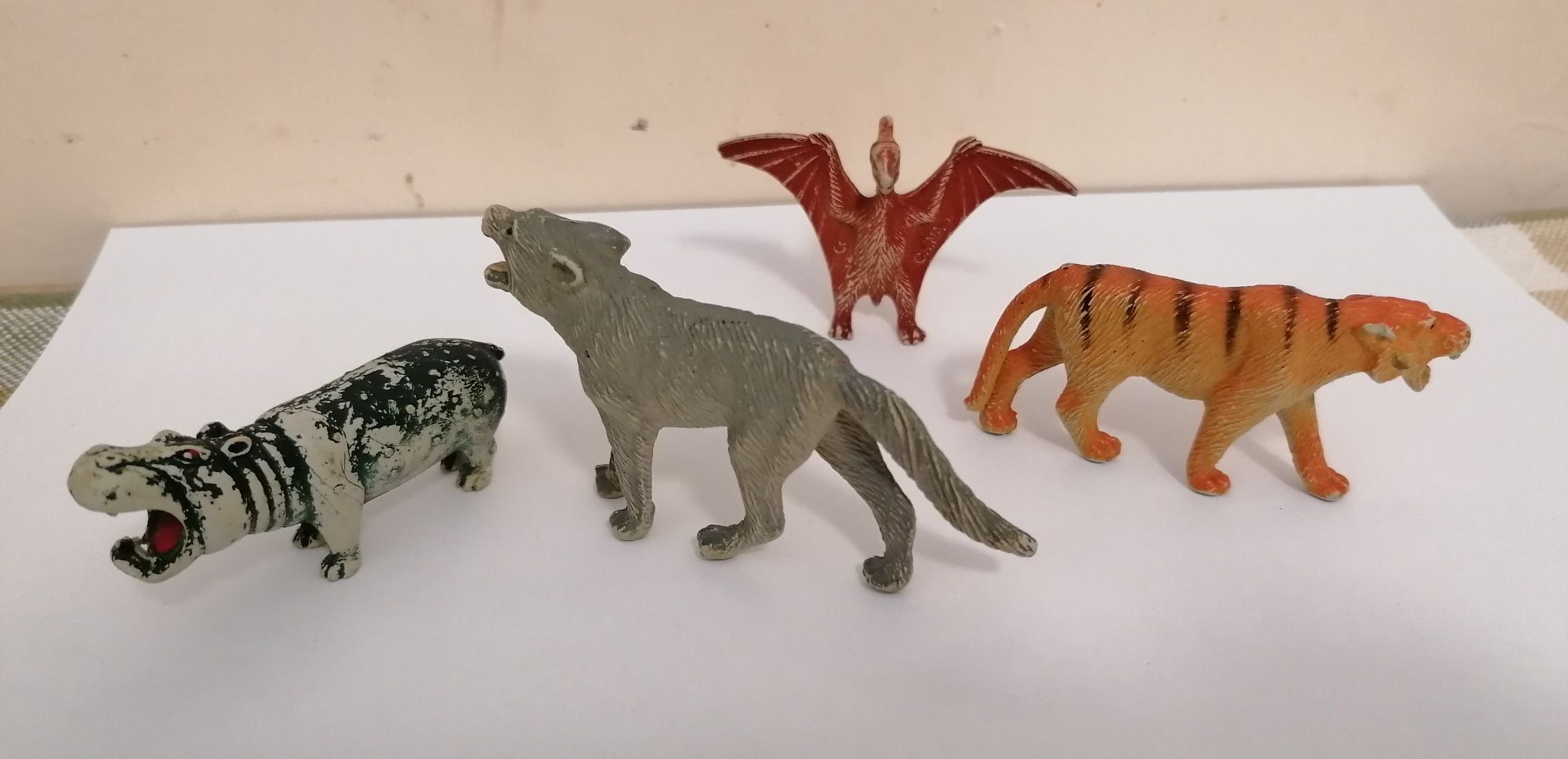 SET Figurine animale vechi jucarii comuniste cauciuc vintage