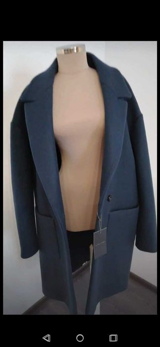 Palton bărbați Zara, L, nou cu et, gros și greu, 80% lână
