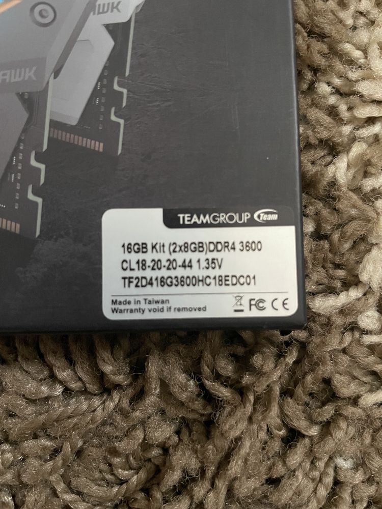 Rami T Force 2x8 16GB RAM 3600mHZ