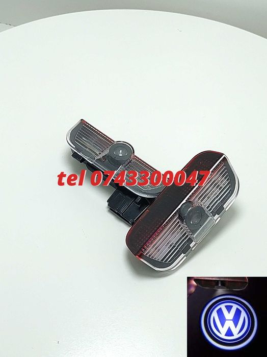 Set 2 Proiectoare Cu Logo Dedicate Vw Passat Golf Touareg Sharan