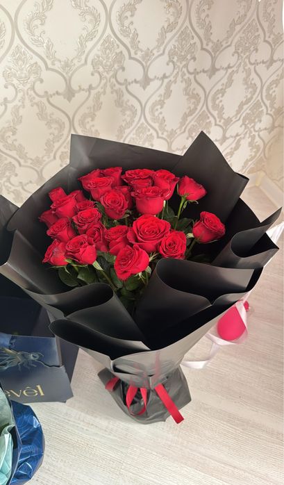 Метровый роза 25шт свежий бутоны улкен олмеген гулдер алам десениздер