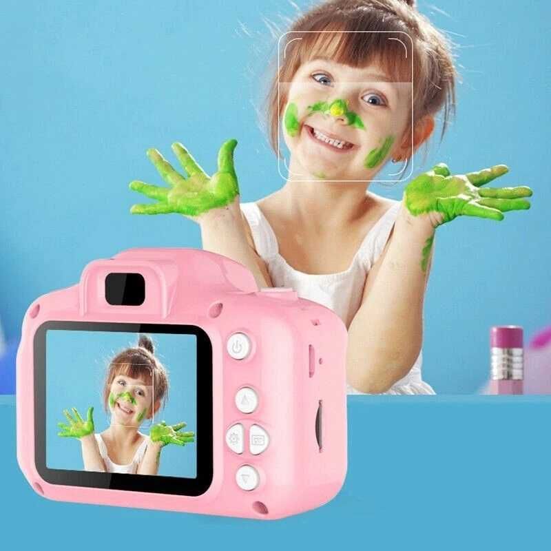 Детски фотоапарат STELS W304 с 64GB карта, Селфи, Full HD видео, Игри