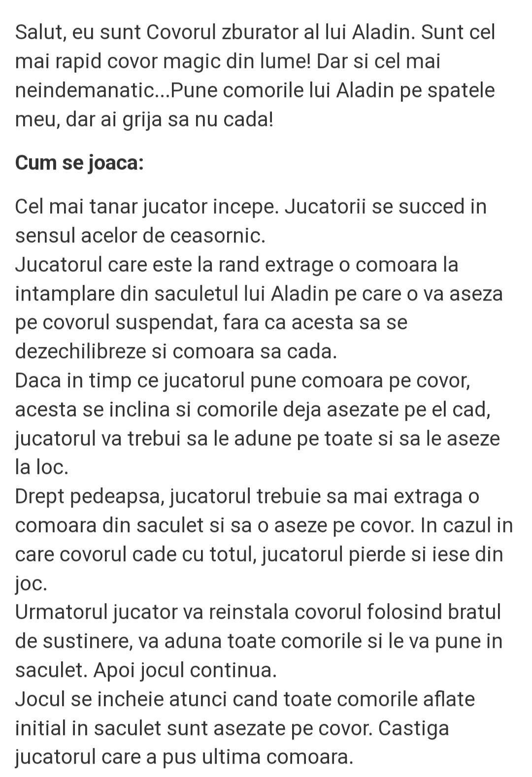 Joc Aladin și comoara