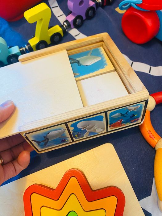 Lot jucarii lemn și Fisher Price