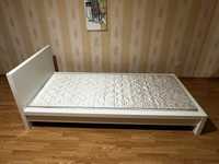 Продам белую односпальную кровать IKEA