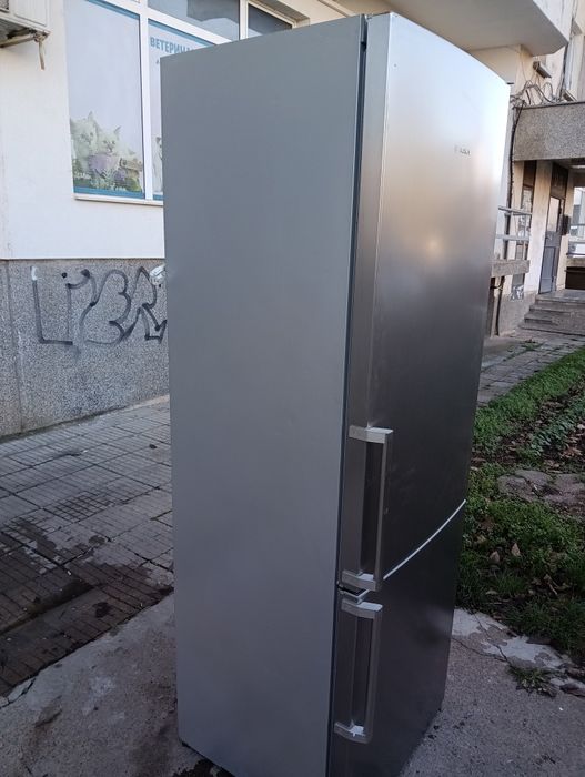 XXL иноксов комбиниран хладилник с фризер Бош Bosch 2 години гаранция