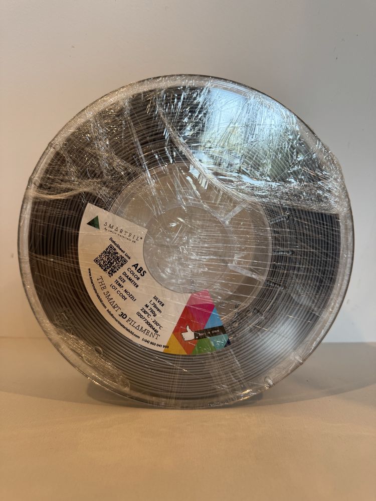Filament ABS argintiu, diametru 1,75 mm, 750 grame, resigilat