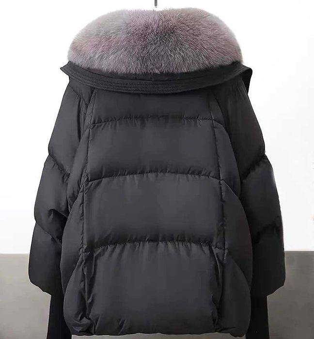Ново дамско зимно яке с пухена яка