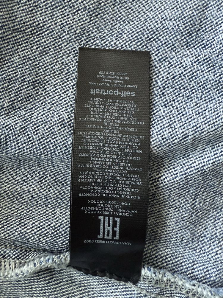 self-portrait short-sleeve denim dress