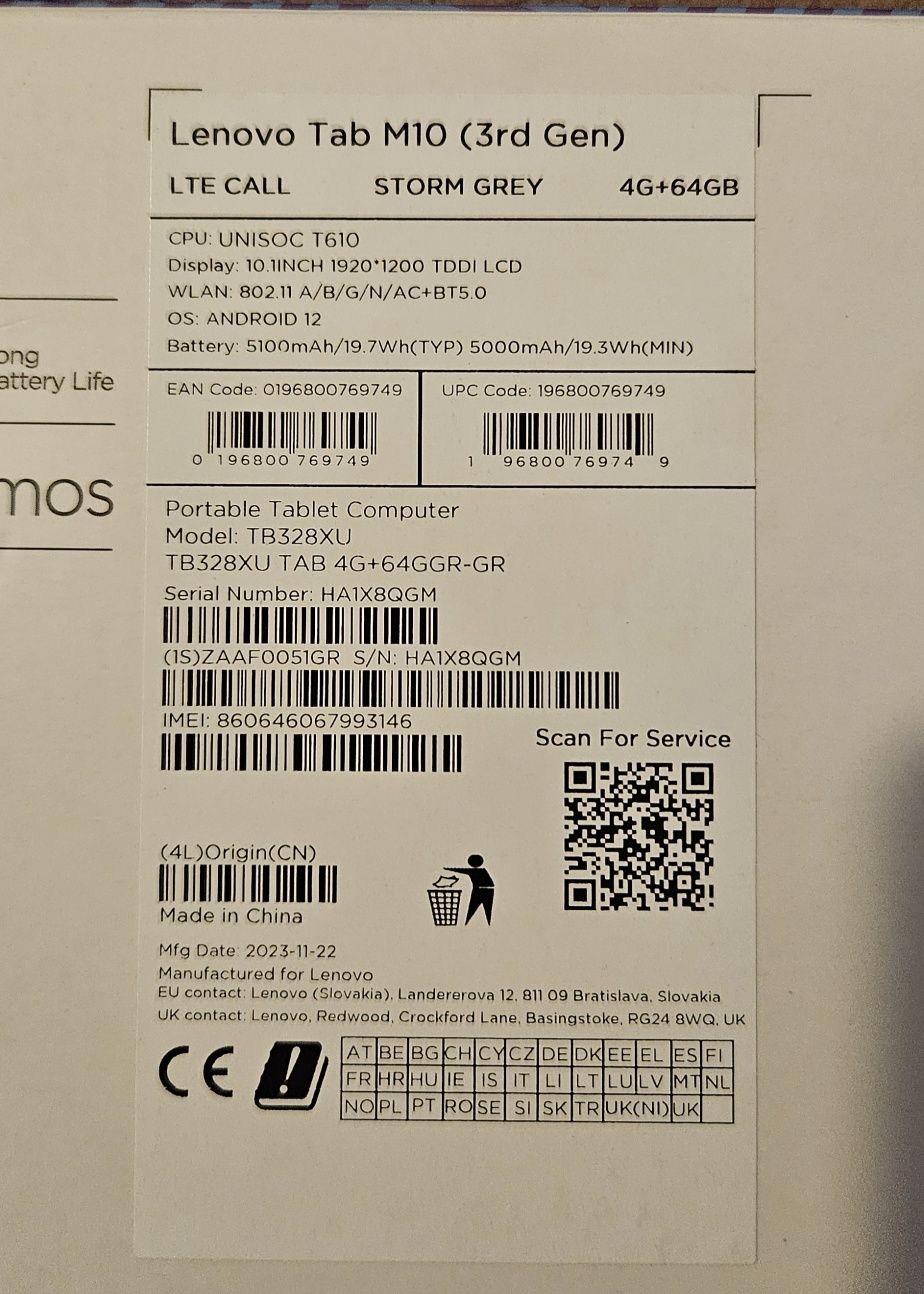 Lenovo m10 (3rd gen)
