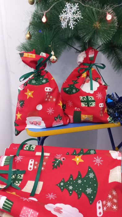 Подарочный мешок новогодный  цена  по490