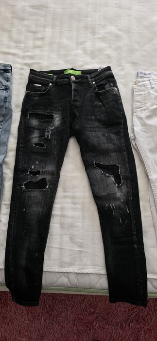 Мъжки дънки, black island, бели, сини, черни