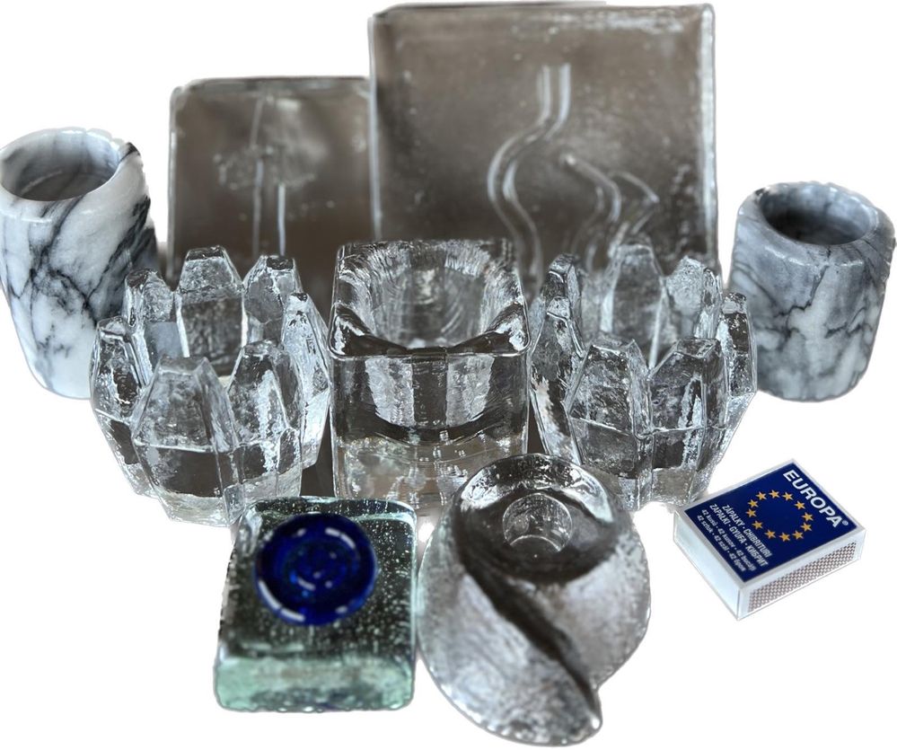 Свещници, vintage, Swedish art glass, Christer Sjögren, Lindshammar