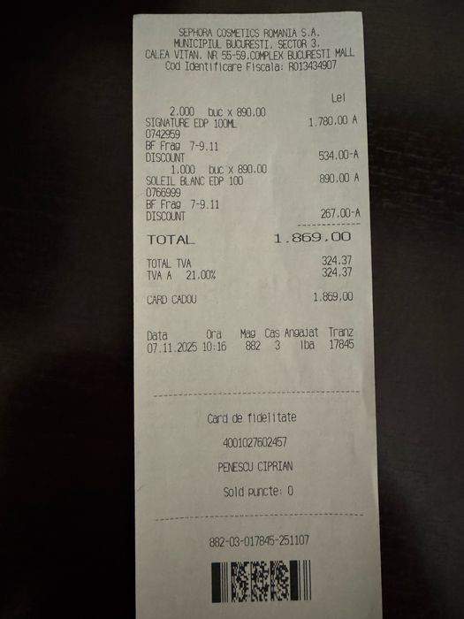 Tom Ford - Eau D’Ombre Leather EDT, sigilat,original, cumpărat Sephora