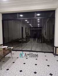 Стеклянные раздвижные двери на заказ в Ташкенте