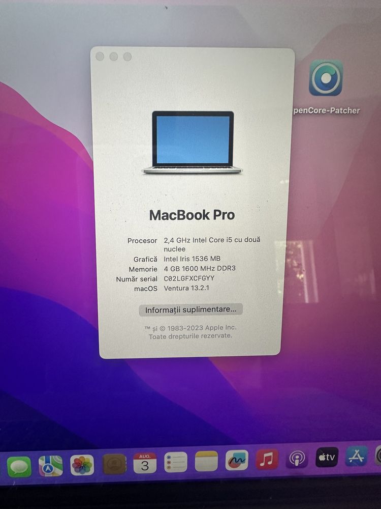 Laptop Apple Macbook Pro Retina a1502