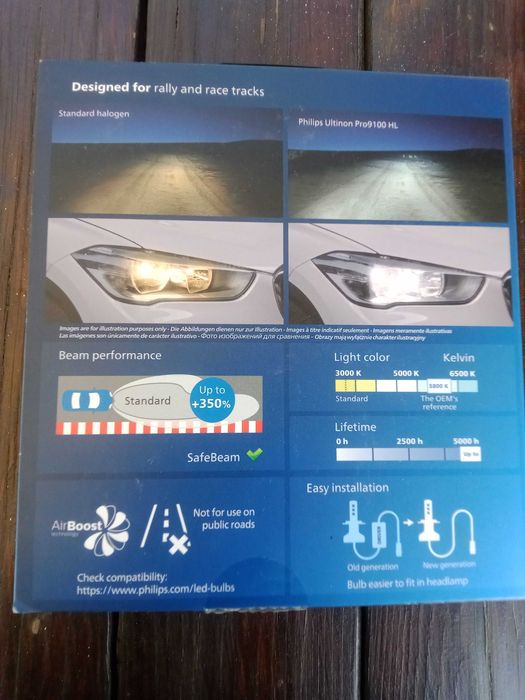 лед крушки PHILIPS ULTINON PRO 9100 HL H7