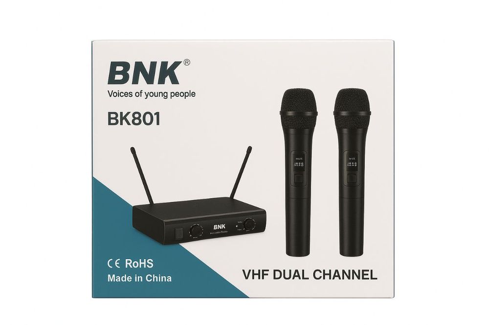 беспроводной микрофон BNK BK801 VHF Dual Channel.