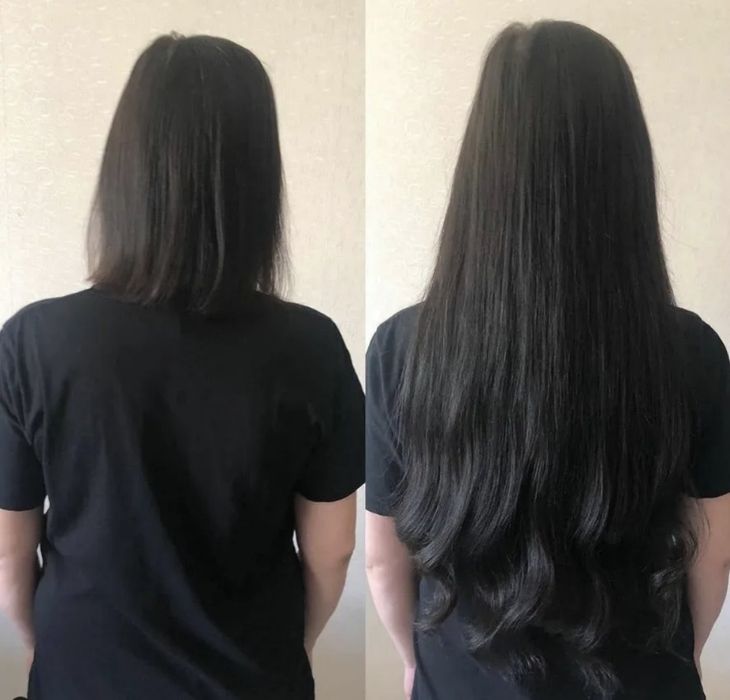 70см Естествена Черна Коса, треса.