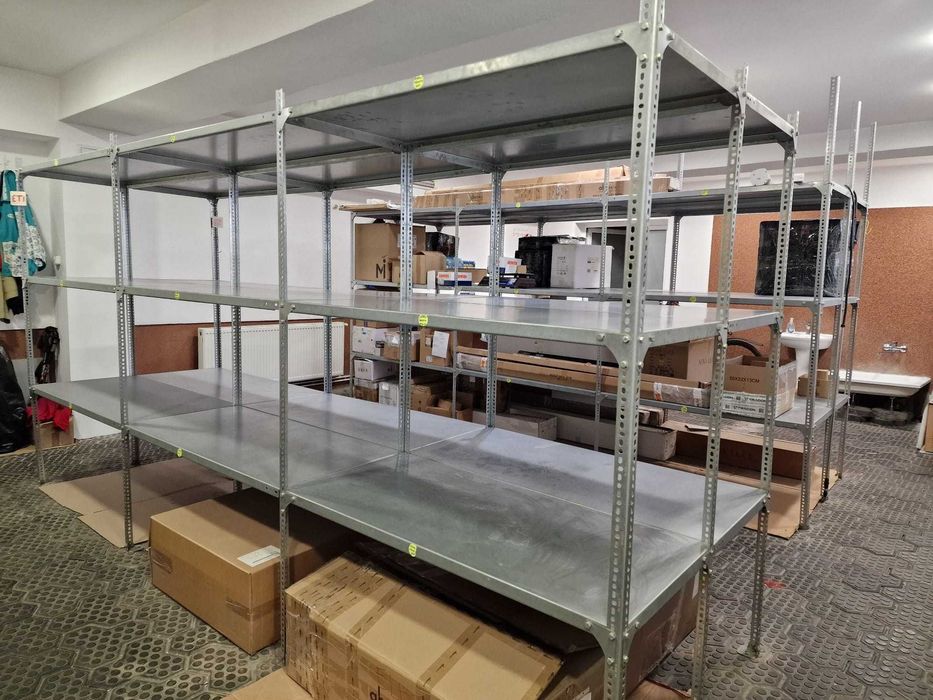 Raft metalic depozitare, 3 polite, tabla, 200x130x60