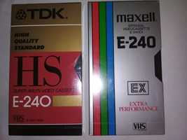 Casete video sigilate TDK si MAXELL-240 min /tr.inclus