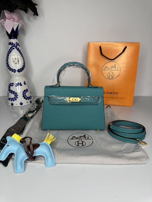 Geanta de lux HERMES Kelly mini 19  cm piele naturala 100% cadou