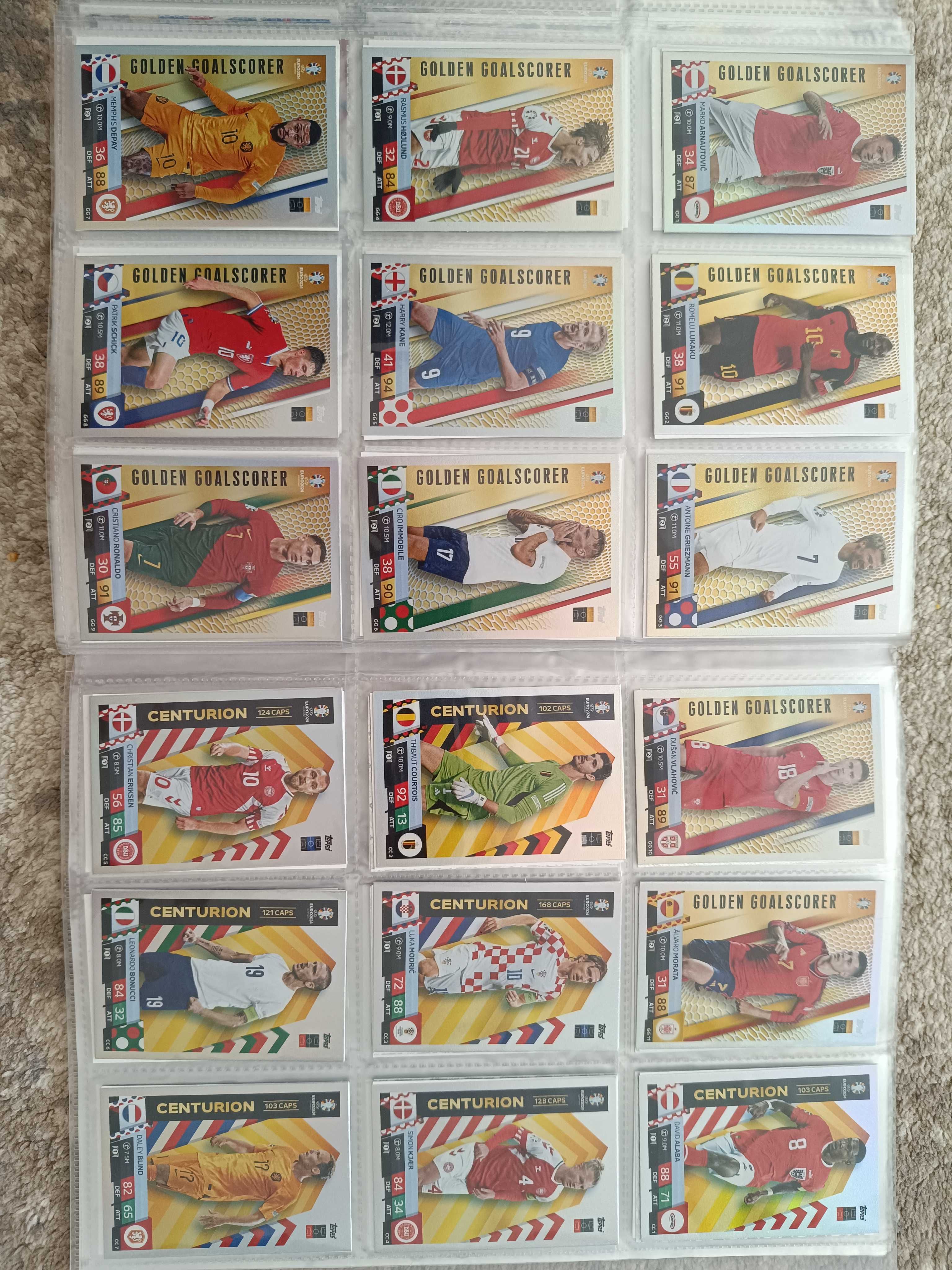 Vand album cu colectia de carduri de baza completa Topps Euro 2024