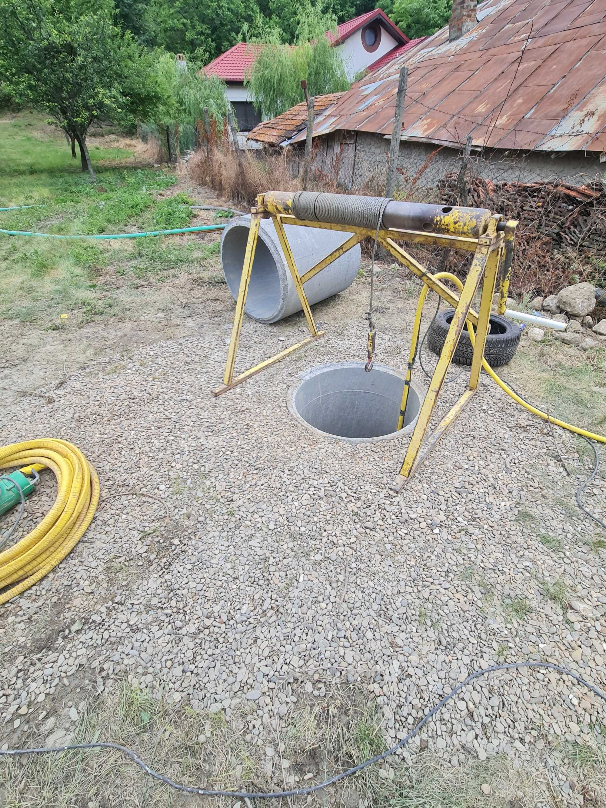 Curat Fantani de Apa pe diametru mare in Prahova. Execut Fose Septice.