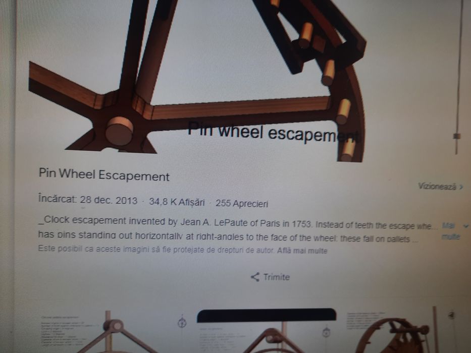 Ceas de perete cu secundar central, comtoise, roata cu pini, sec 18