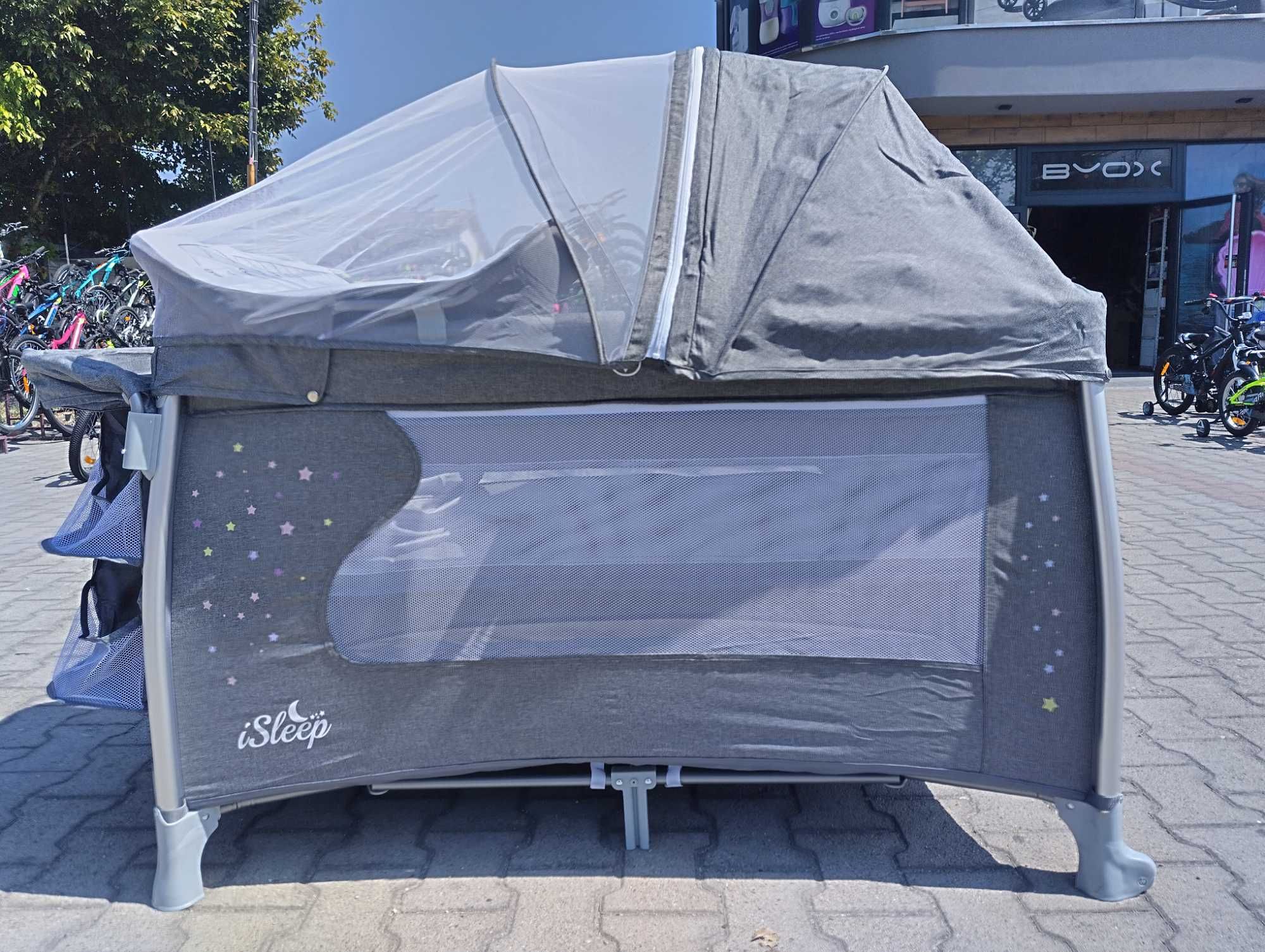 CANGAROO Детска кошара ISLEEP сив