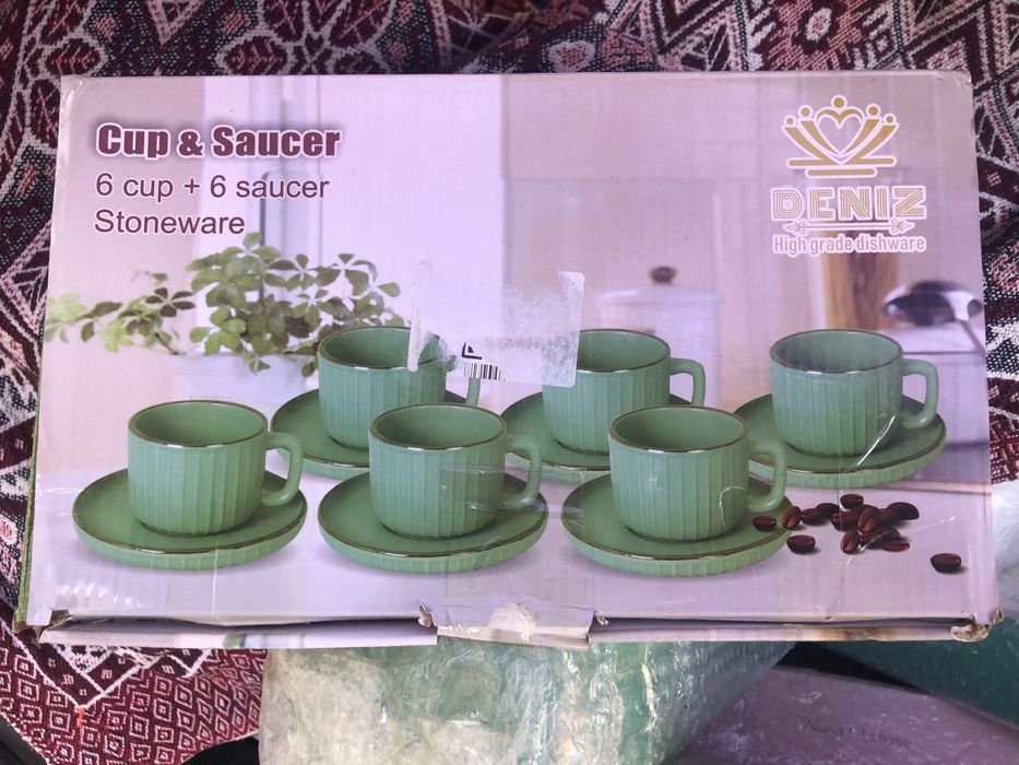 Чайная пара 6 блюдц и 6 чашек