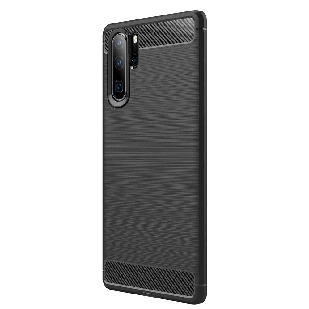 Husa pentru Huawei P30 Pro - Techsuit Carbon Silicone - Negru