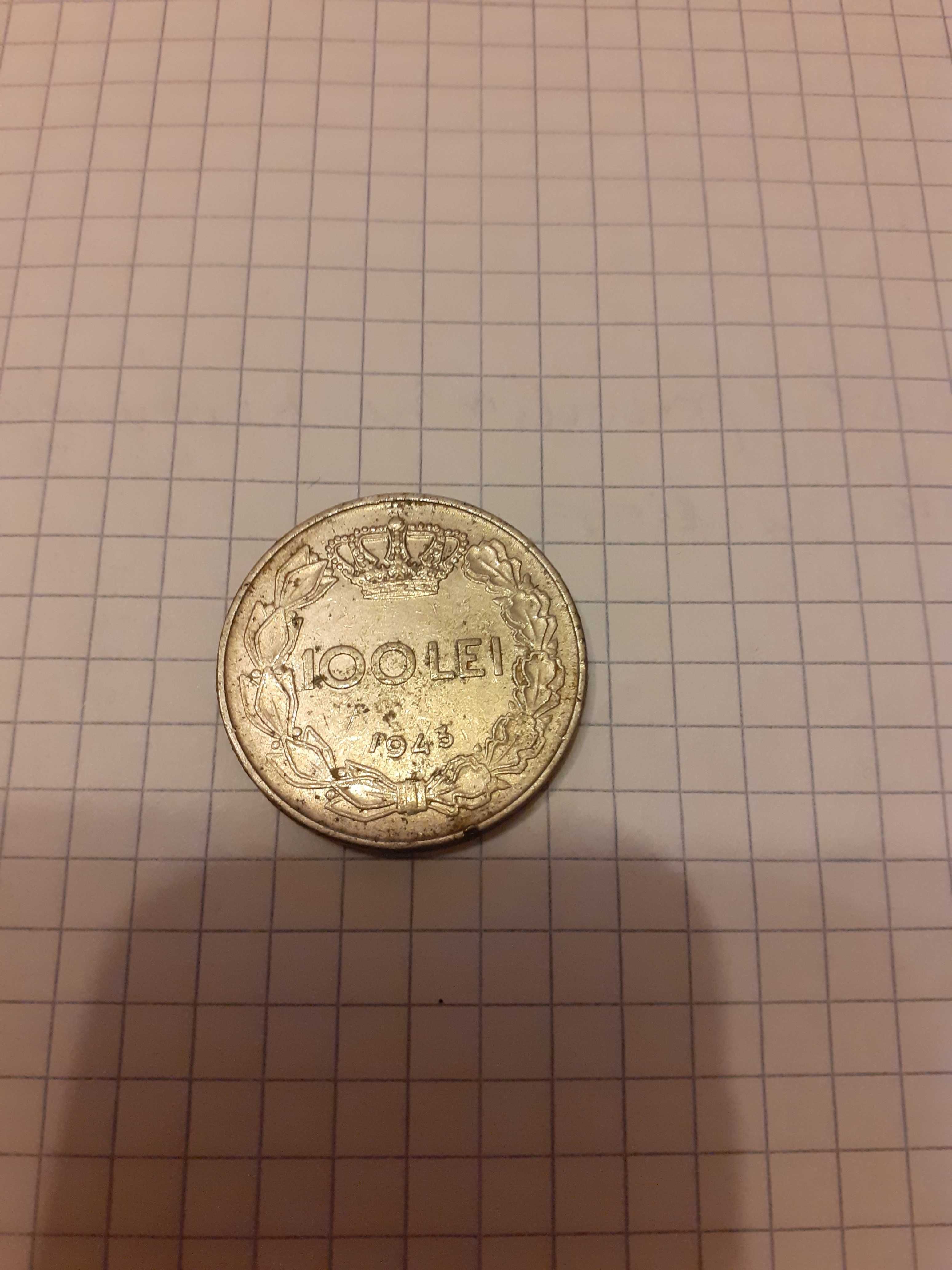 moneda cu chipul regelui Mihai 100 lei