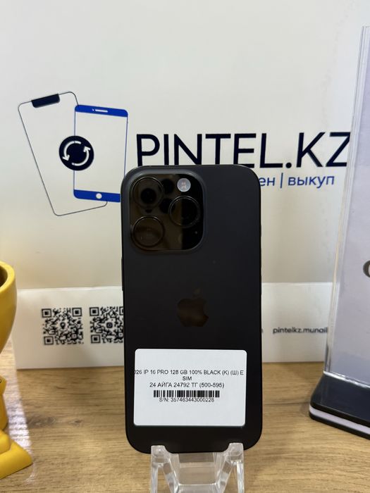 Iphone 16 pro 128gb 100% black E-SIM