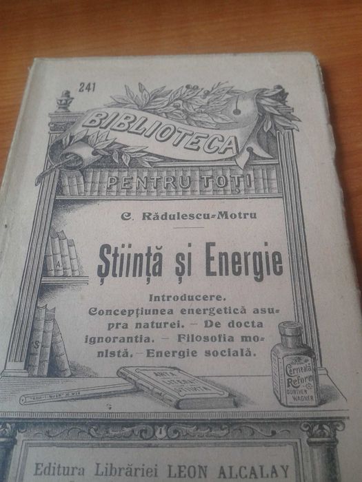 Stiinta si energie - C.Radulescu-Motru (1905)