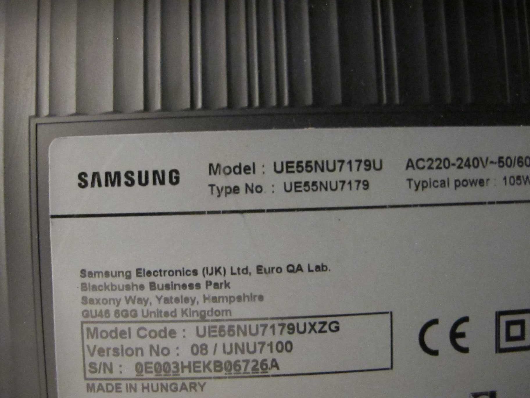 Televizor Led Smart Ultra 4K Samsung 139cm model UE55NU7179
