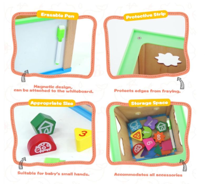 Дървен монтесори куб