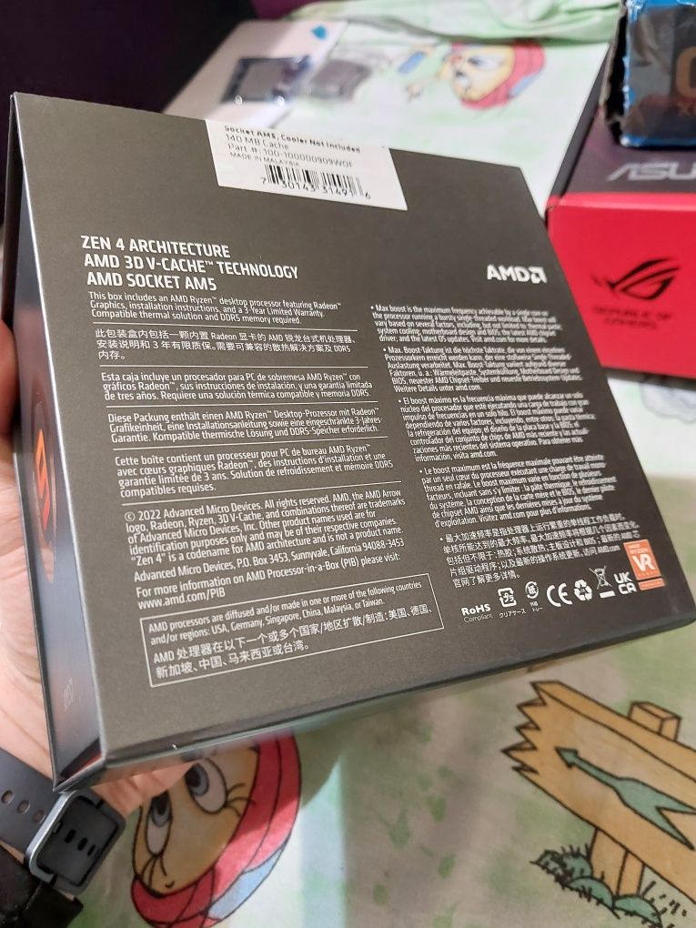 Чисто НОВ Ryzen 9 7900X3D , 12-ядрен , L3 Cache: 128 MB, в Гаранция