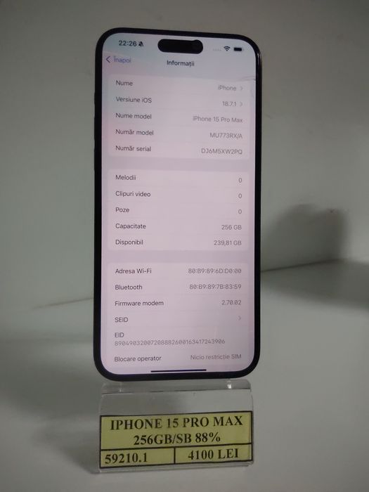 iPhone 15 Pro Max 256Gb(efn)