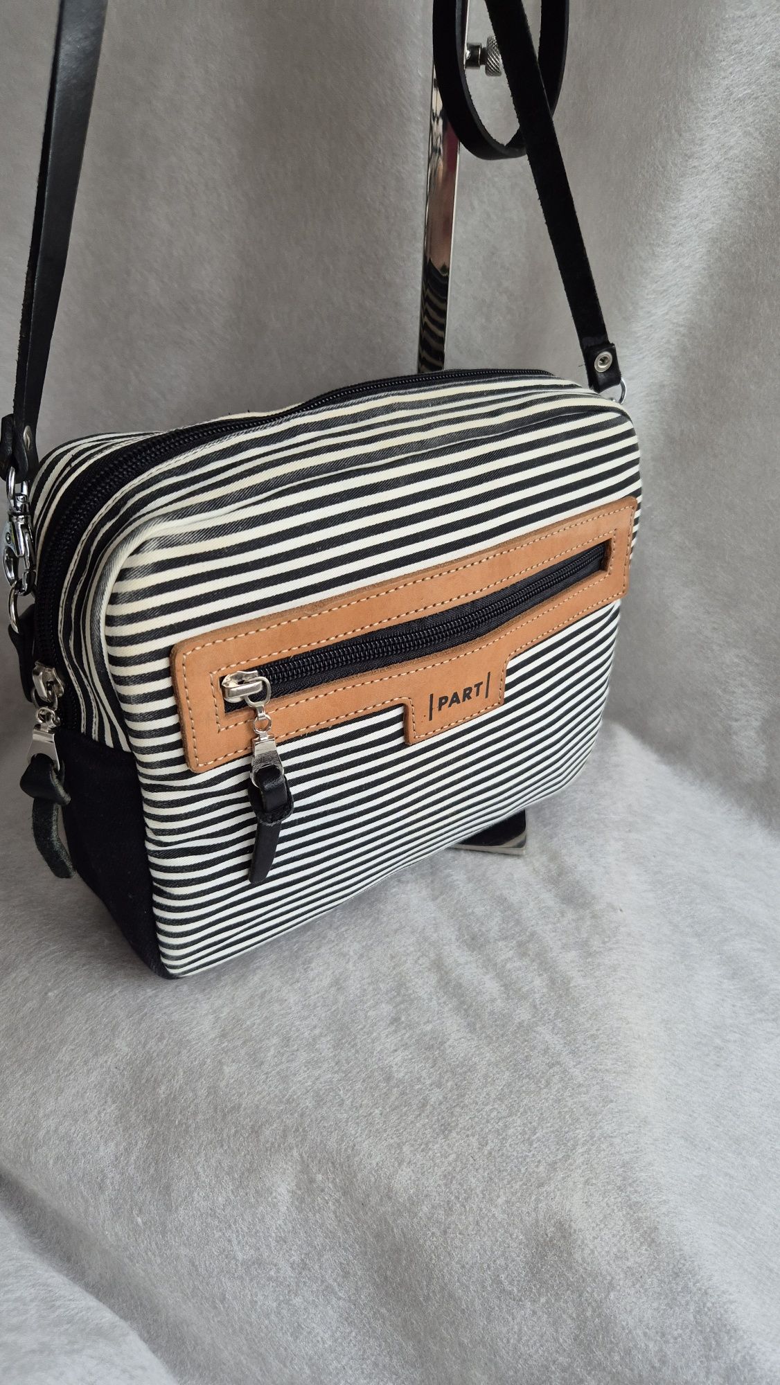 Geanta sti postas piele+textil