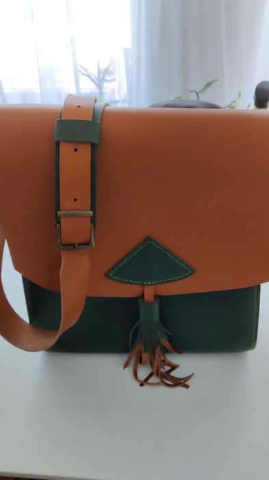 Geanta piele naturala unisex - Handmade