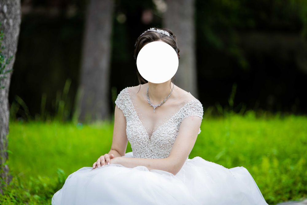 Rochie de mireasa stil printesa cu trena