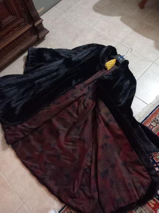 Haina blana naturala nurca/vizon, NOUA cu eticheta