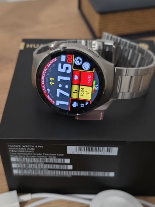 Smartwatch Huawei Watch 4 Pro -Esim – stare IMPECABILĂ -Titan +Safir