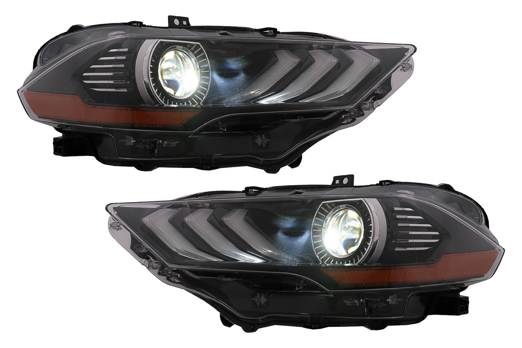 Faruri LED compatibil cu Ford Mustang Facelift (2018-2023) Negru Semna